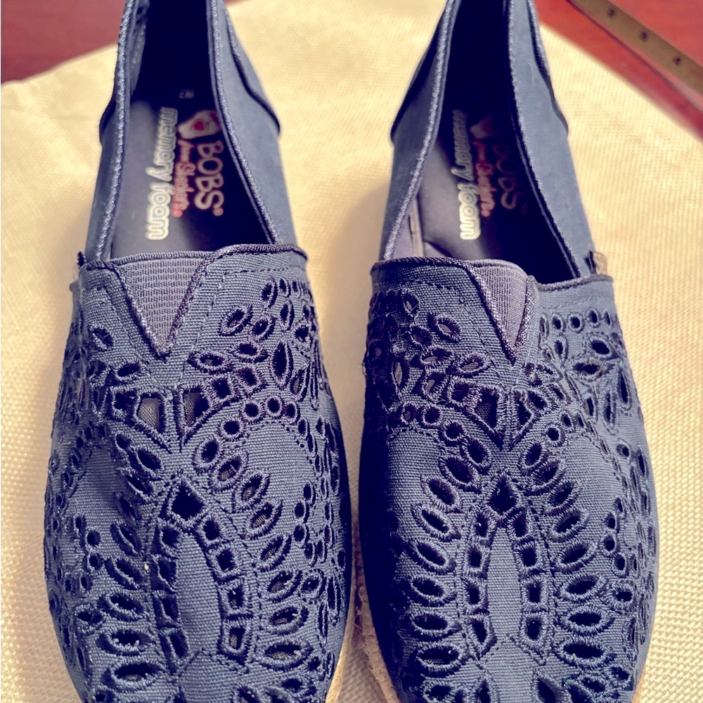 Bobs Navy Islet Espadrille Style Shoes